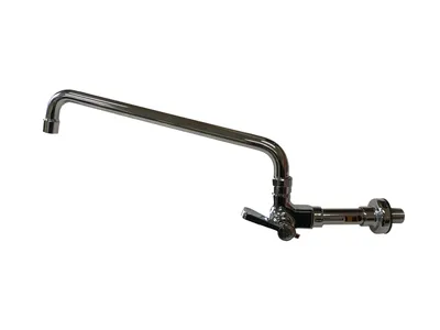 Wall-mount manual swing spout faucet for a wok range